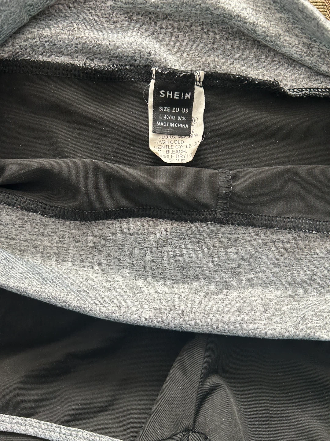 SHEIN Black & Grey Athletic Shorts Size L - photo 2