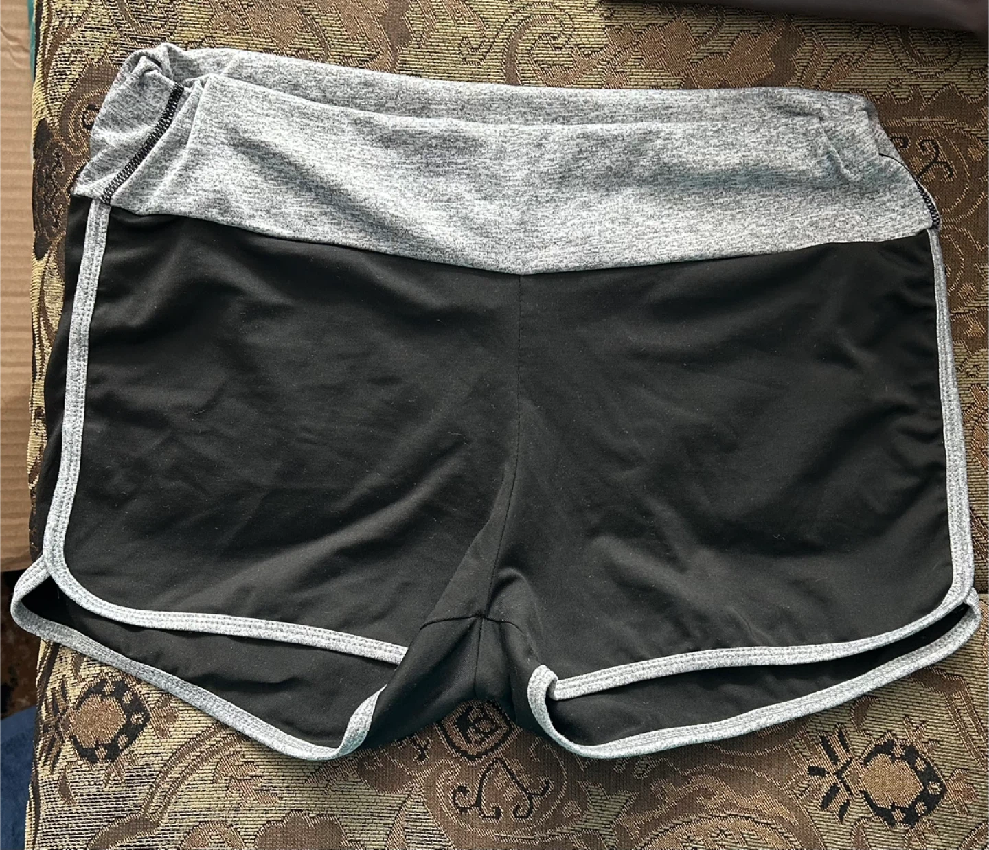 SHEIN Black & Grey Athletic Shorts Size L
