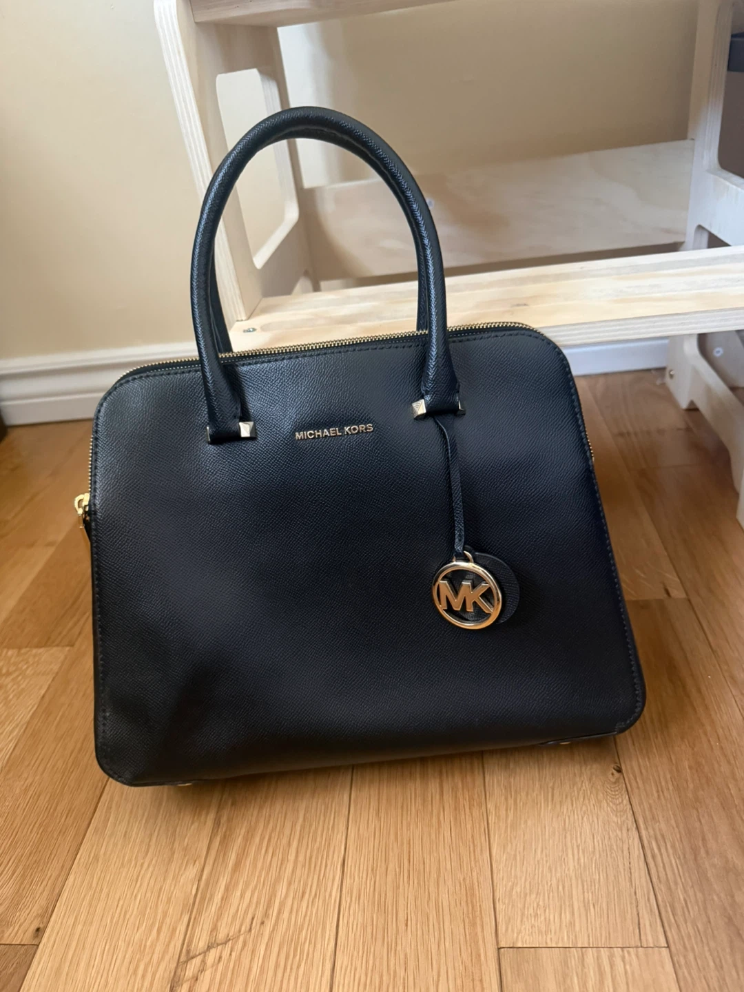 Michael Kors Black Leather Satchel Handbag - photo 3