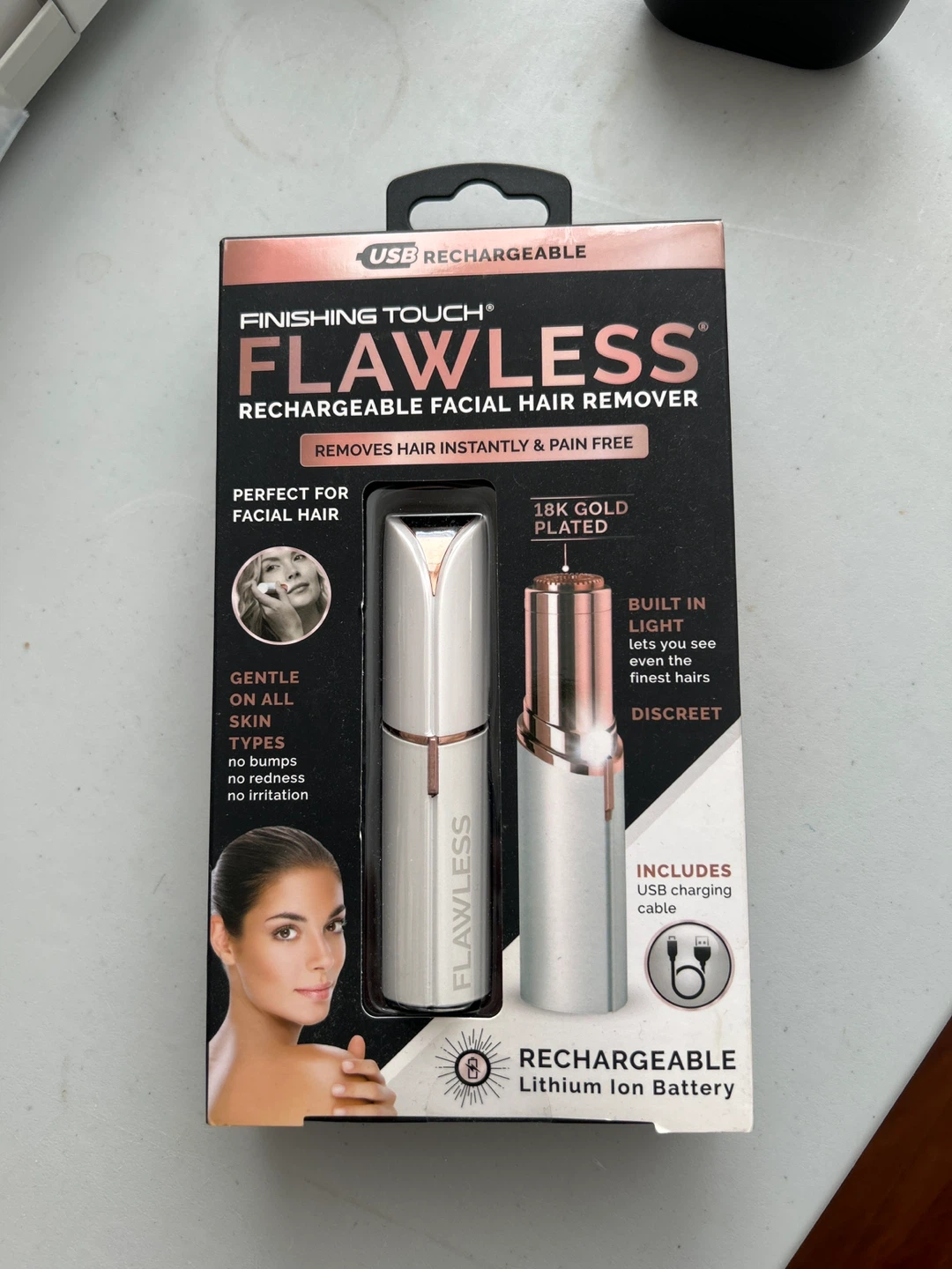 Finishing Touch Flawless Rechargeable Facial Hair Remover