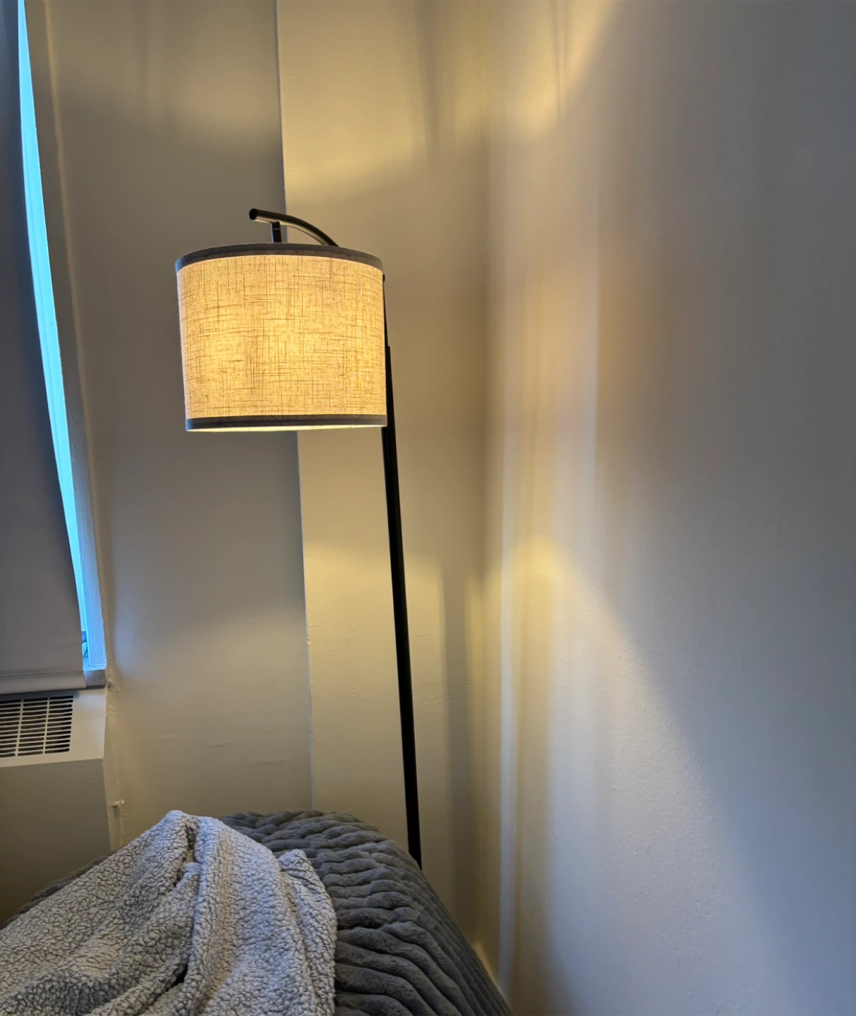Two Floor Lamp with Textured Shade