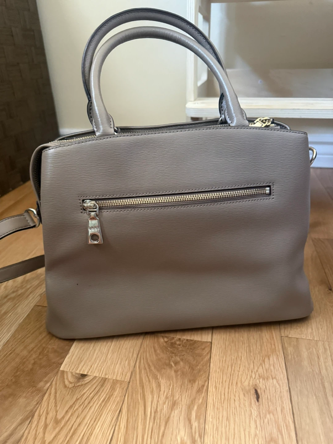 DKNY Taupe Leather Satchel Handbag - photo 2