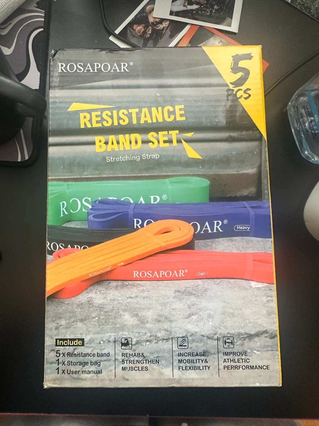 ROSAPOAR 5-Piece Resistance Band Set