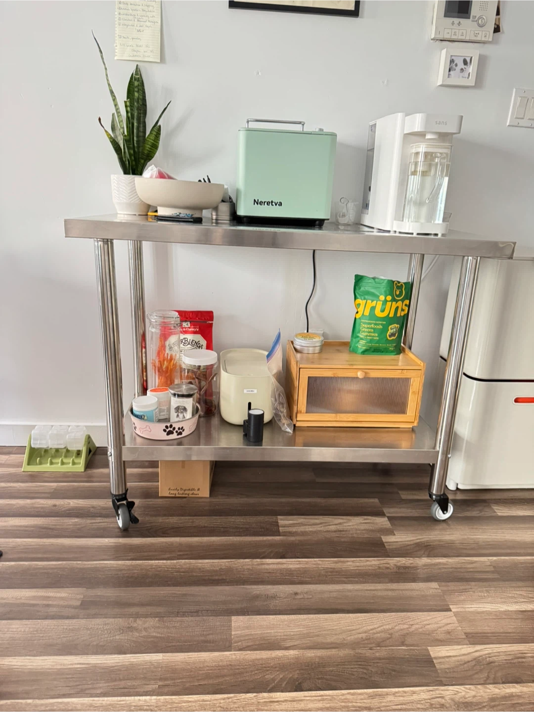 Neretva Stainless Steel Kitchen Cart with Wheels