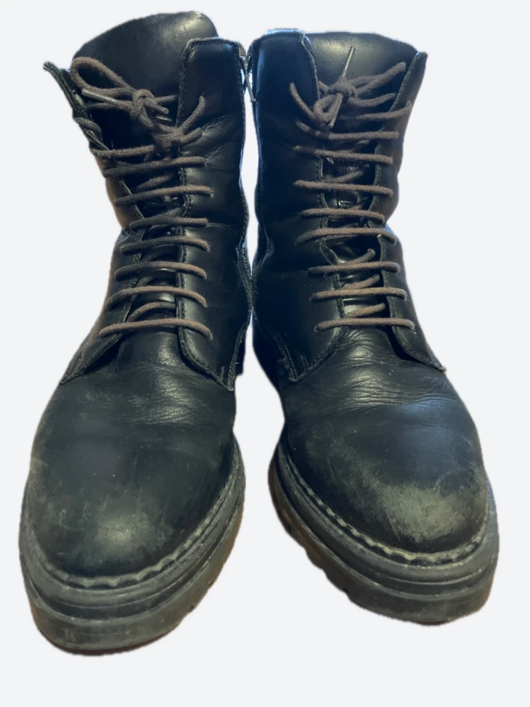 ALDO Black Leather Lace-Up Boots Size 38 - photo 3