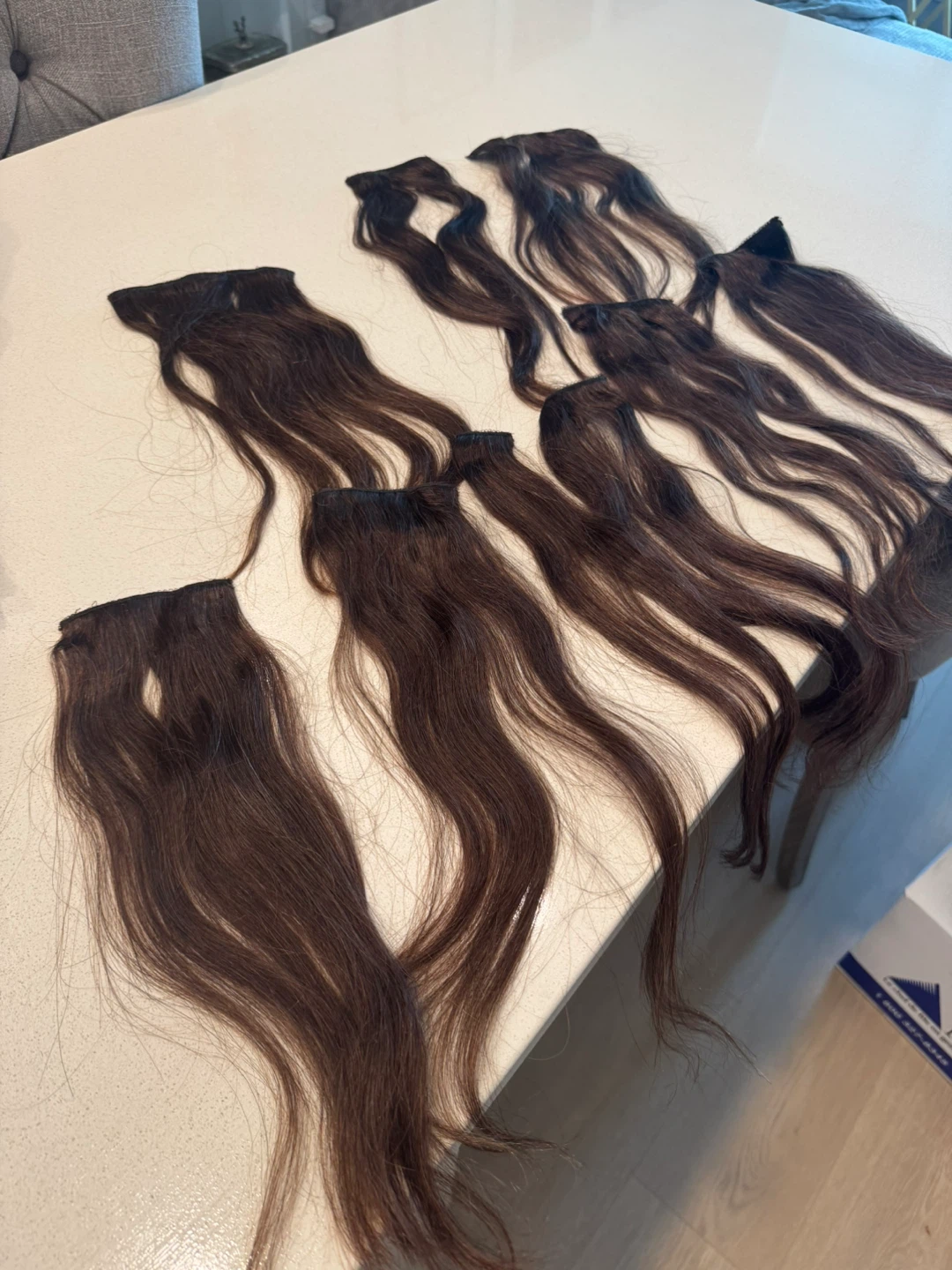 Brown Clip-In Human Hair Extensions - photo 2