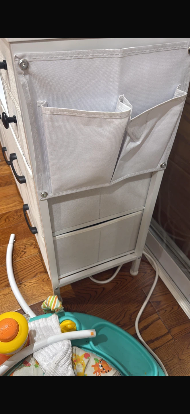 White Dresser with Built-in Outlet and USB Ports - photo 3