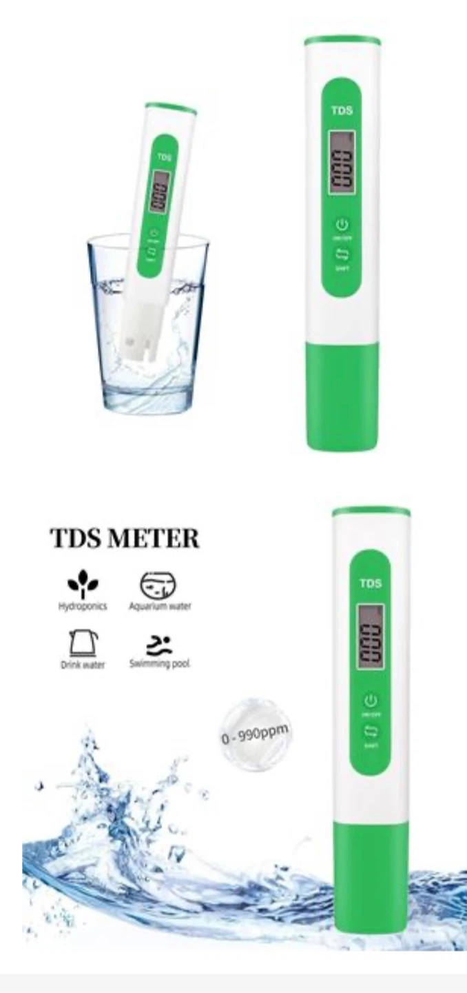 Digital TDS Meter Water Quality Tester (Green)