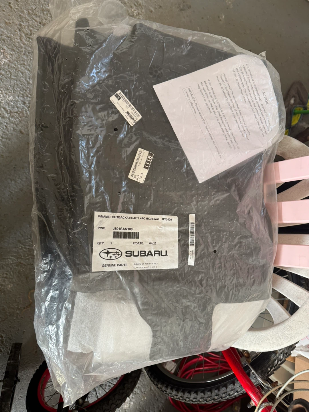 Subaru Outback/Legacy 4PC High-Wall Floor Mats MY2020 - photo 3