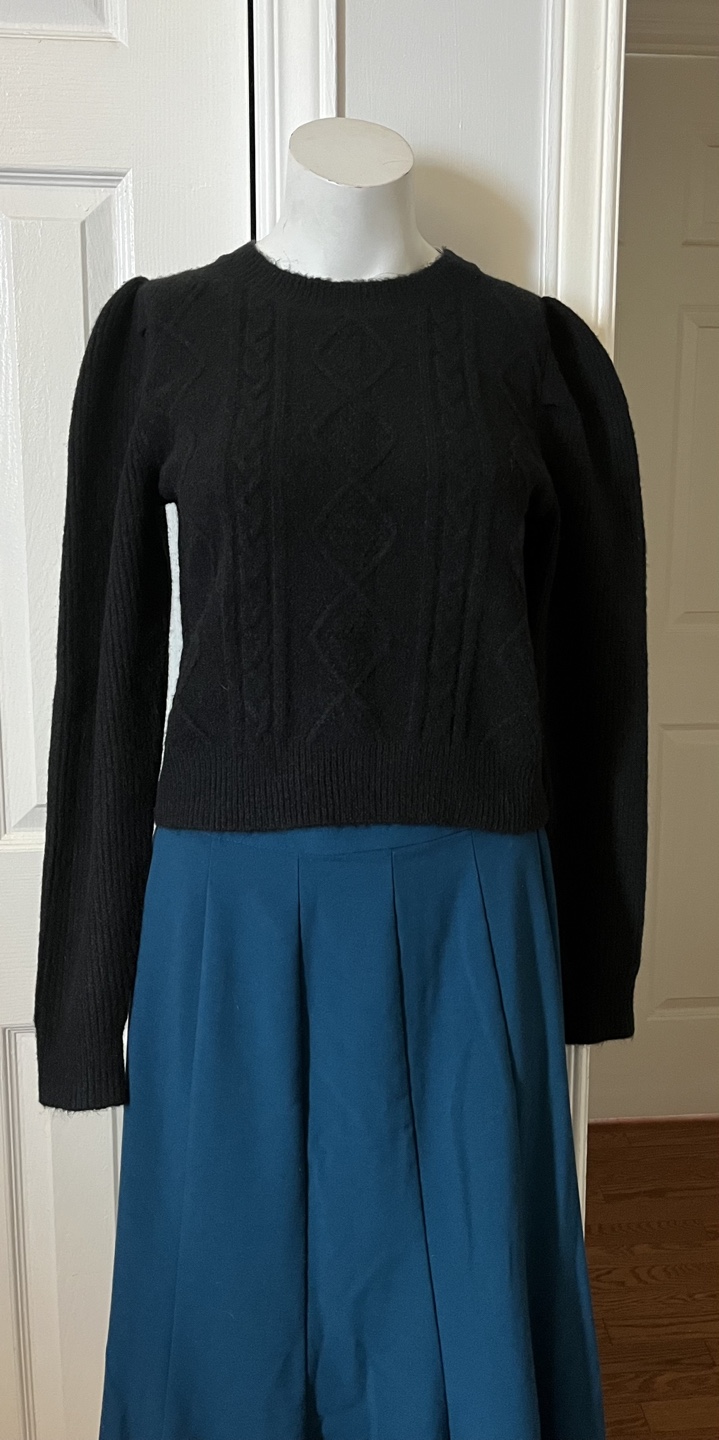 The Drop Black Cable Knit Sweater - XS - photo 3