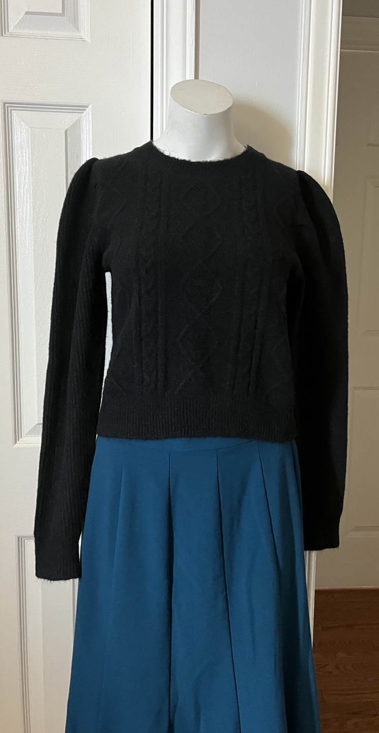 The Drop Black Cable Knit Sweater - XS - photo 4