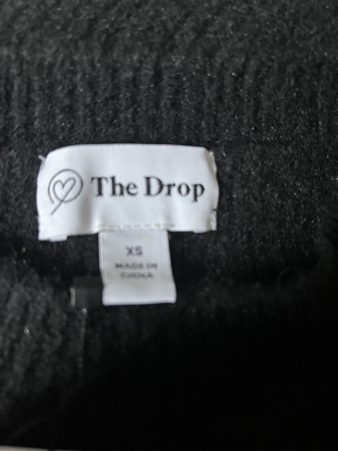 The Drop Black Cable Knit Sweater - XS