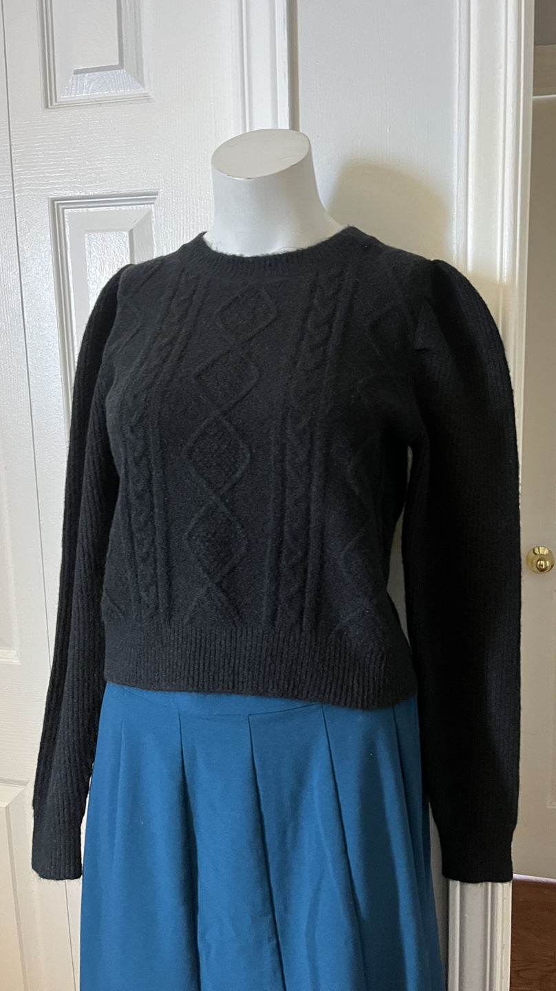 The Drop Black Cable Knit Sweater - XS - photo 5