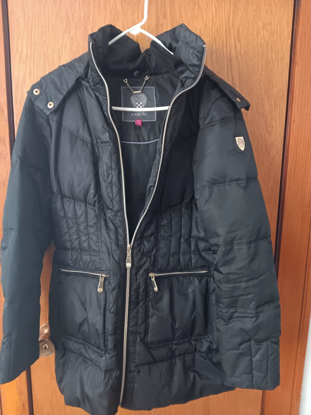 Vince Camuto Black Puffer Coat with Hood