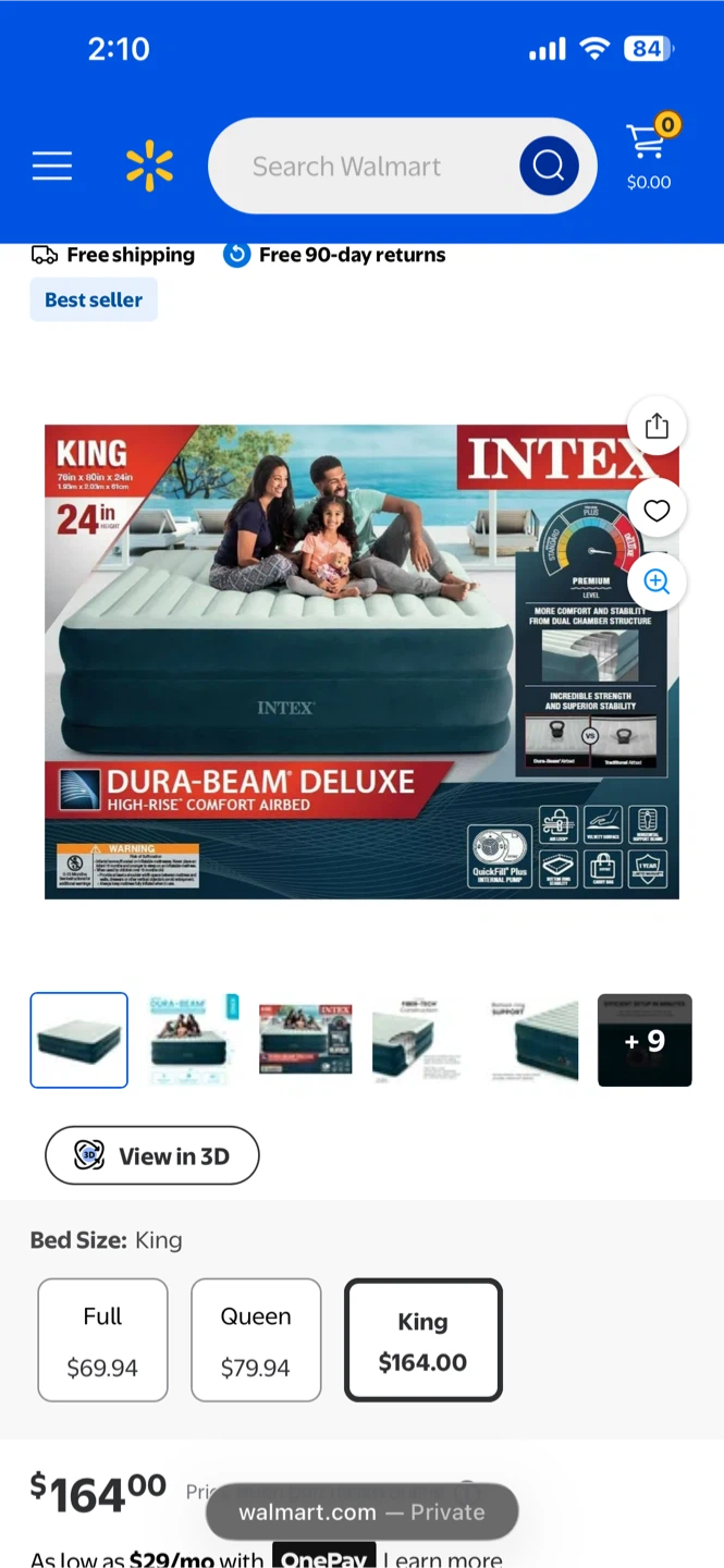 INTEX Dura-Beam Deluxe King Air Mattress
