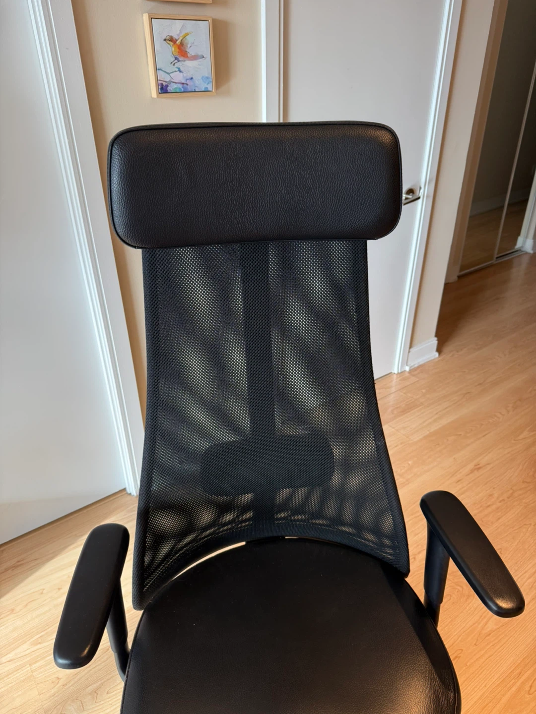 Black Ikea Ergonomic Office Chair with Headrest - photo 4