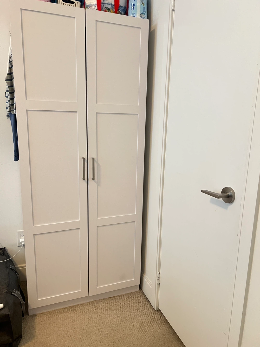White Double Door Storage Cabinet