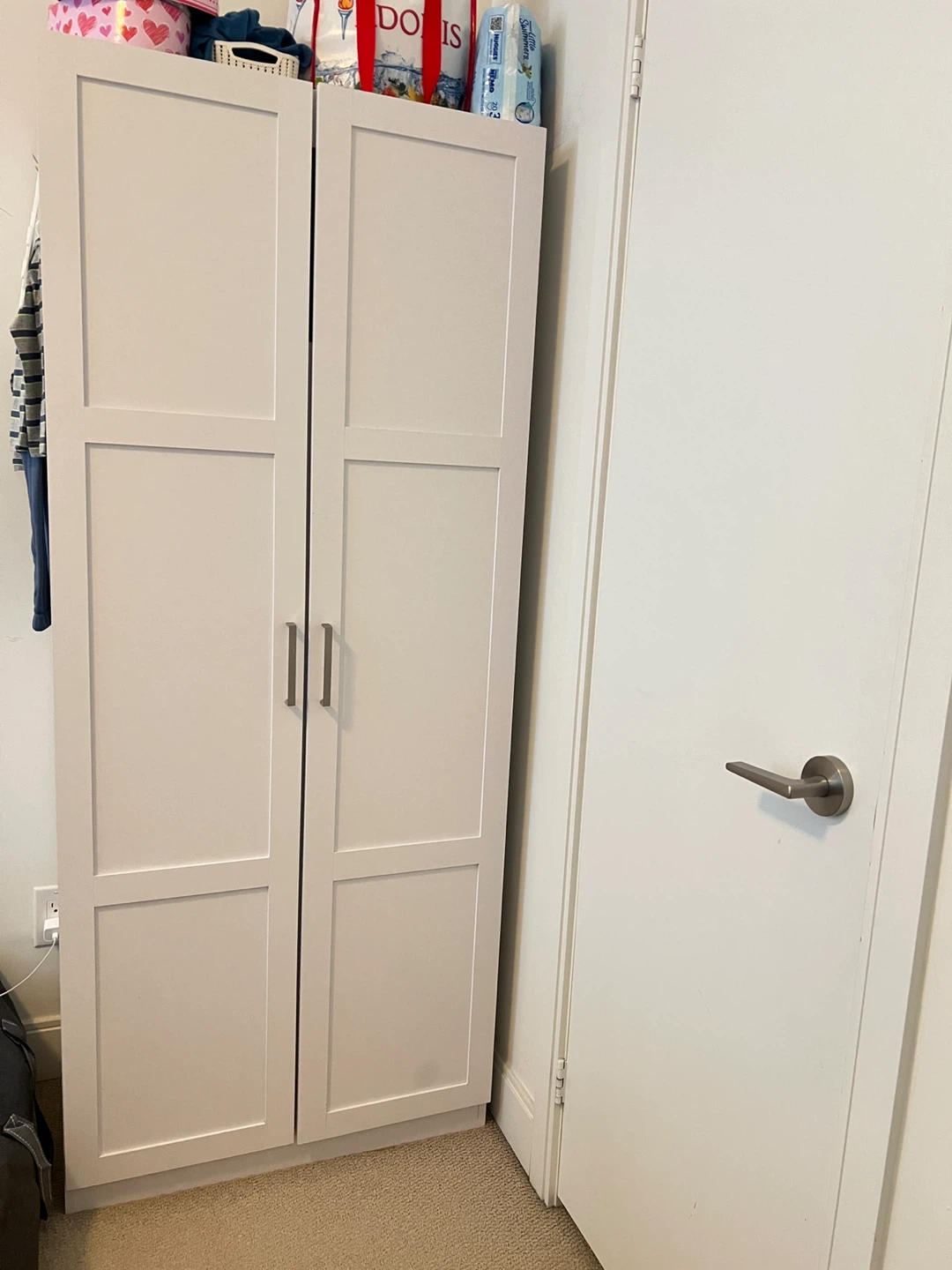 White Double Door Storage Cabinet - photo 3
