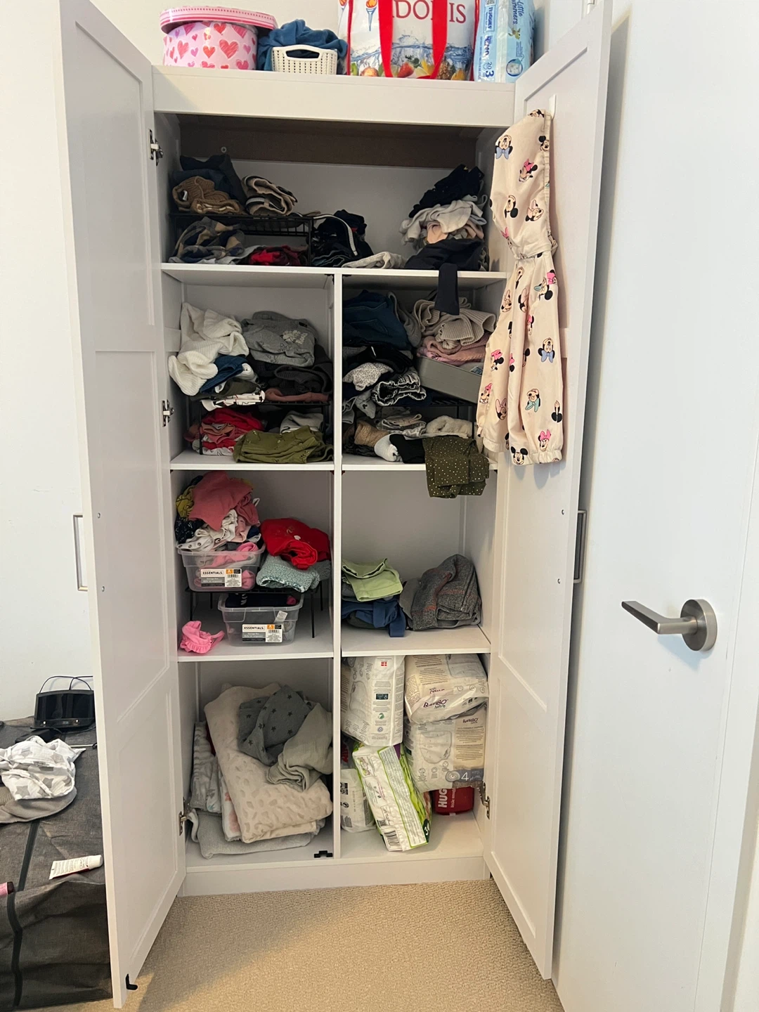 White Double Door Storage Cabinet - photo 4