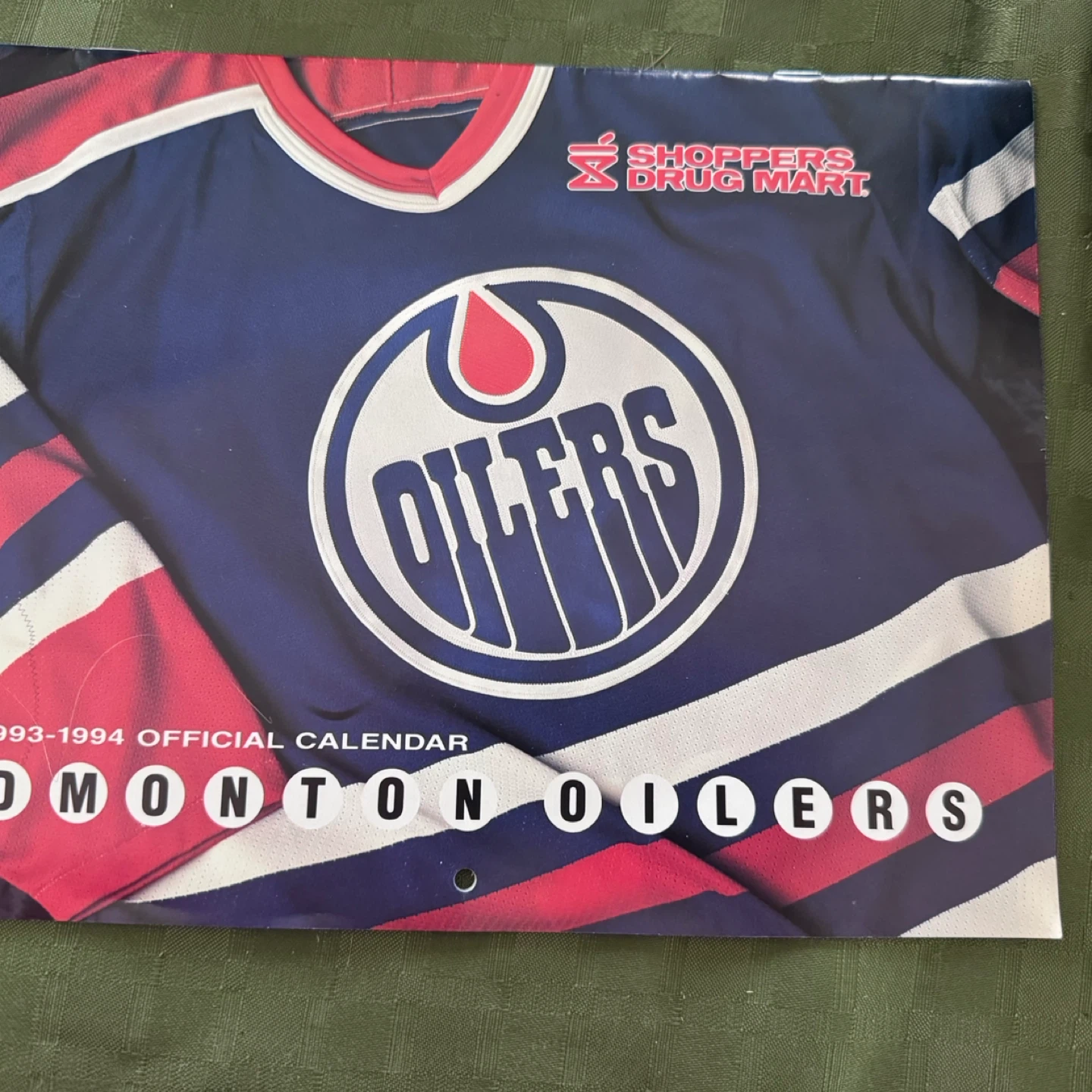 1993-1994 Edmonton Oilers Official Calendar