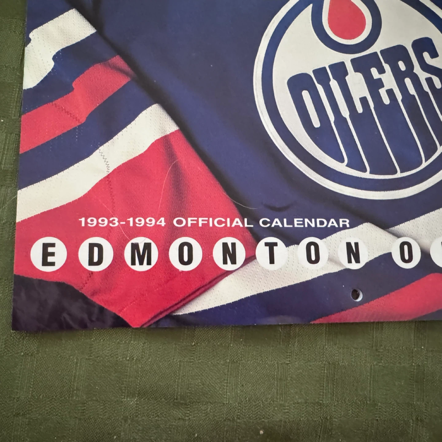 1993-1994 Edmonton Oilers Official Calendar - photo 2