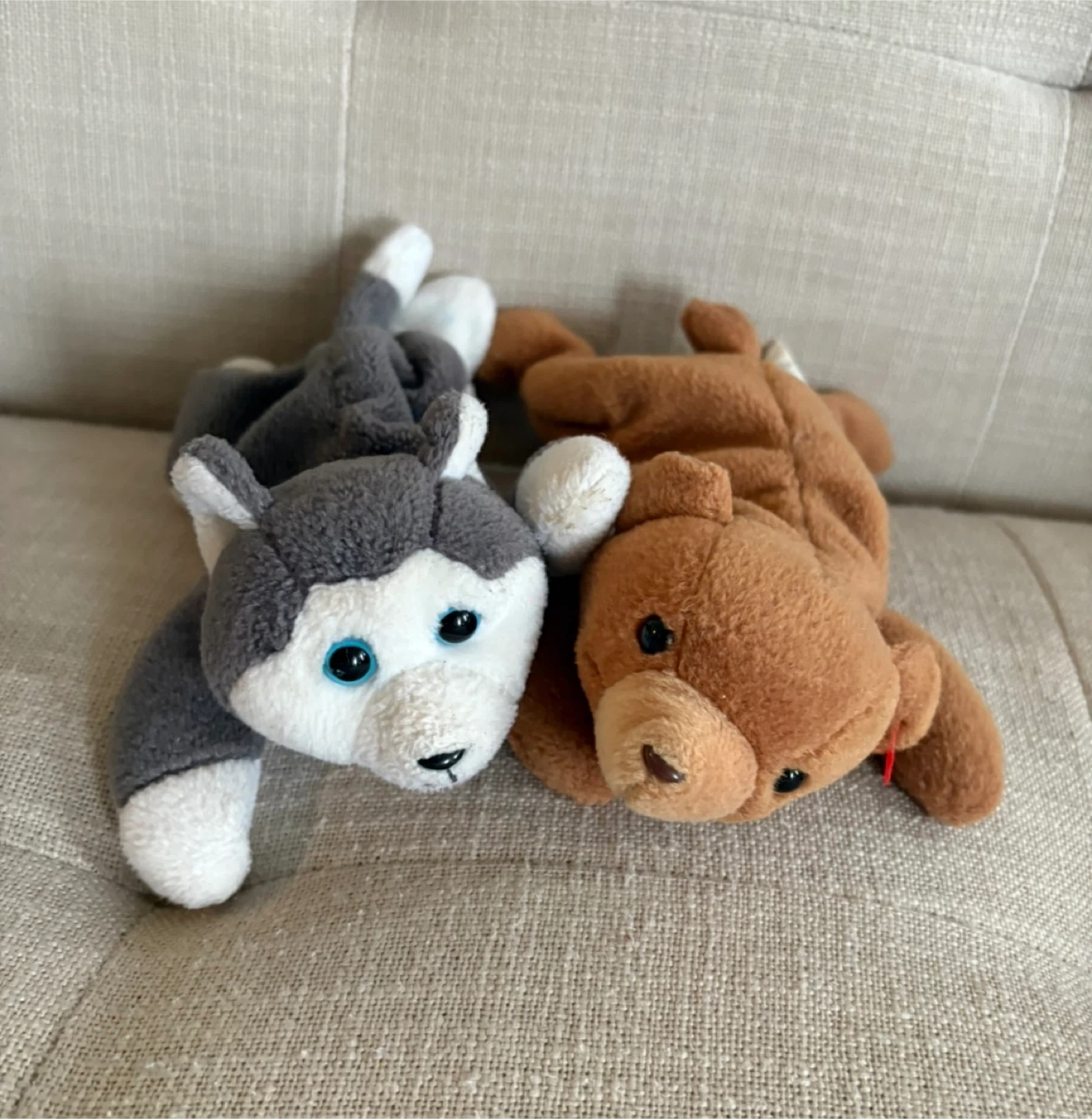 Ty Beanie Babies Bear and Husky