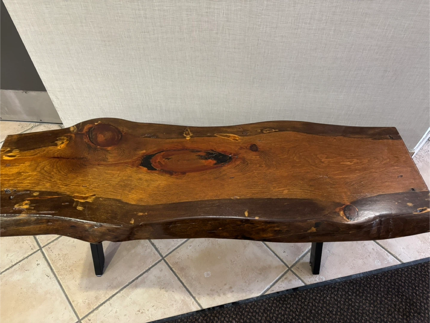 Live Edge Wood Bench