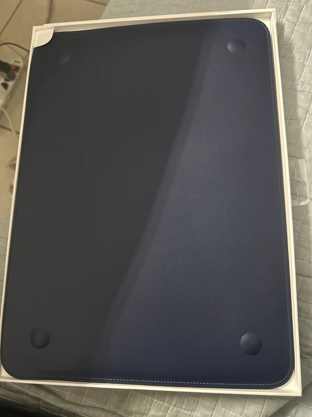 Apple MacBook Air | MacBook Pro Leather Sleeve - Navy - photo 3