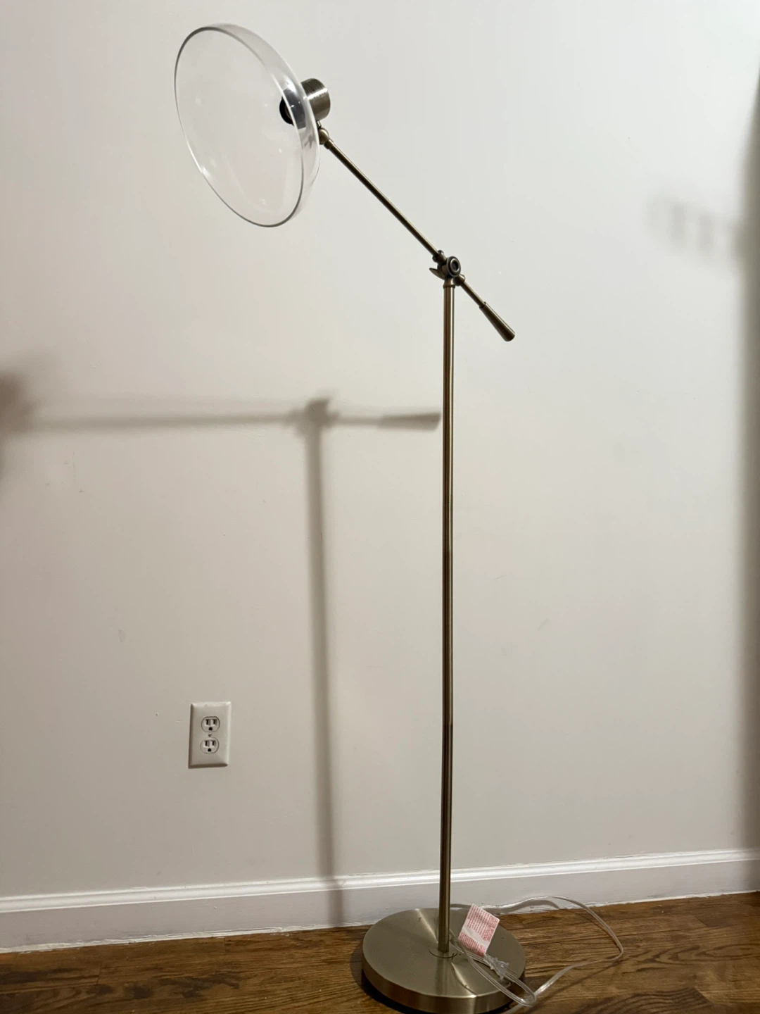 Adjustable Floor Lamp with Clear Dome Shade - photo 2