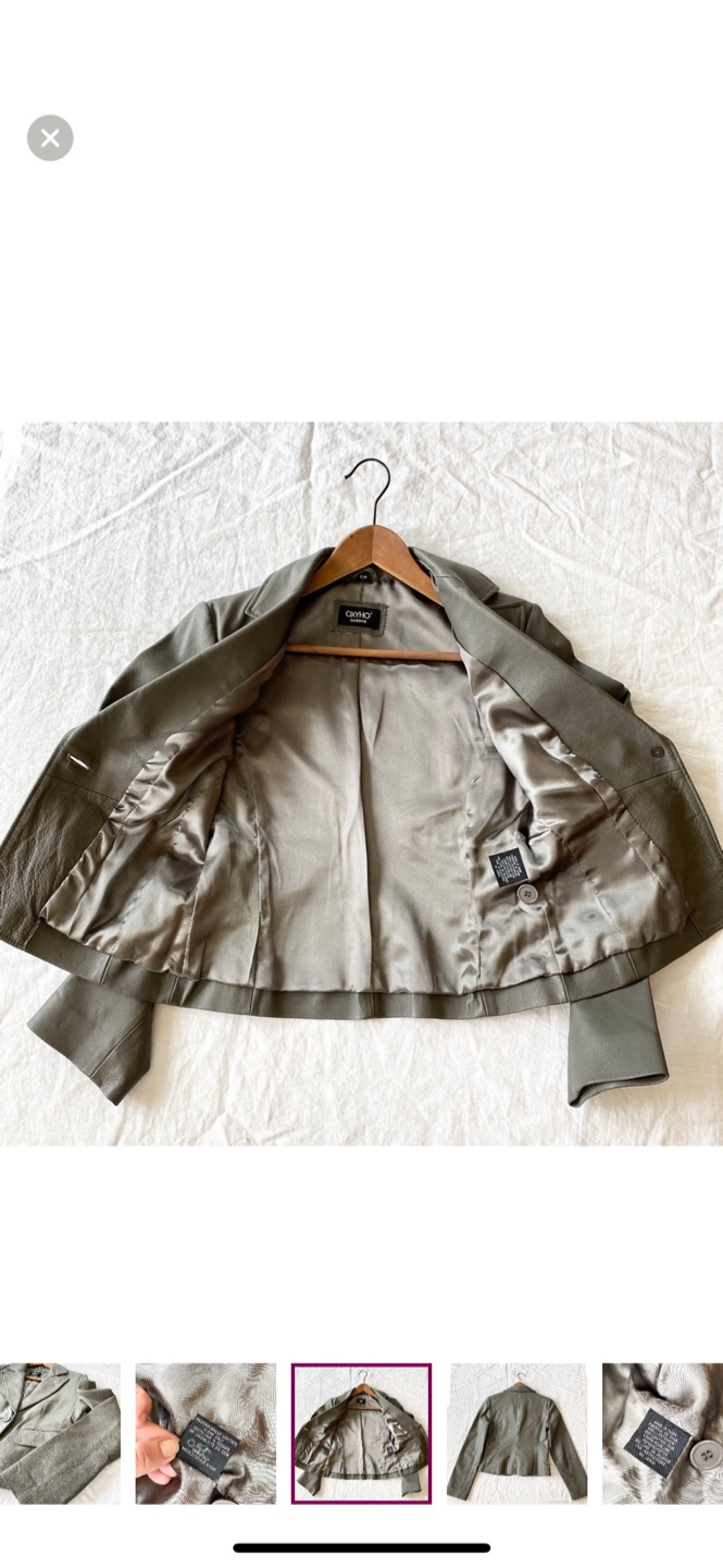 Sorrento Grey Genuine Leather Blazer- small - photo 2