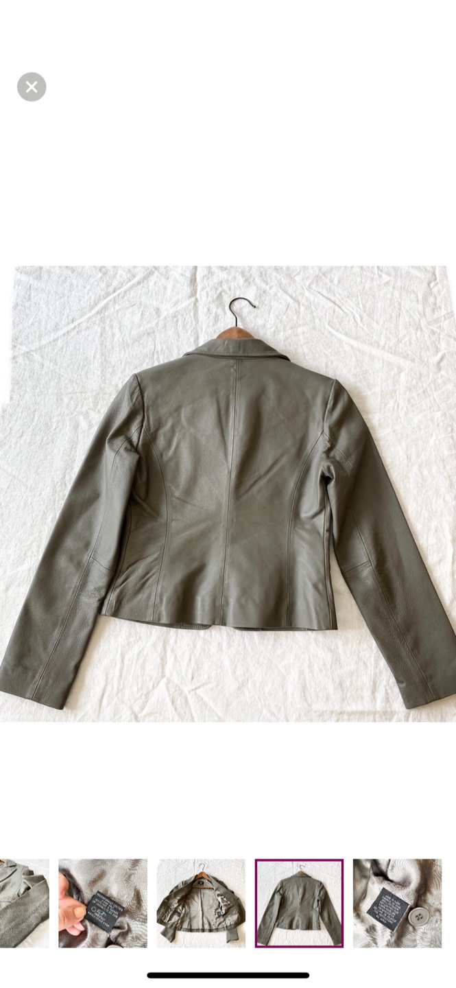 Sorrento Grey Genuine Leather Blazer- small - photo 4
