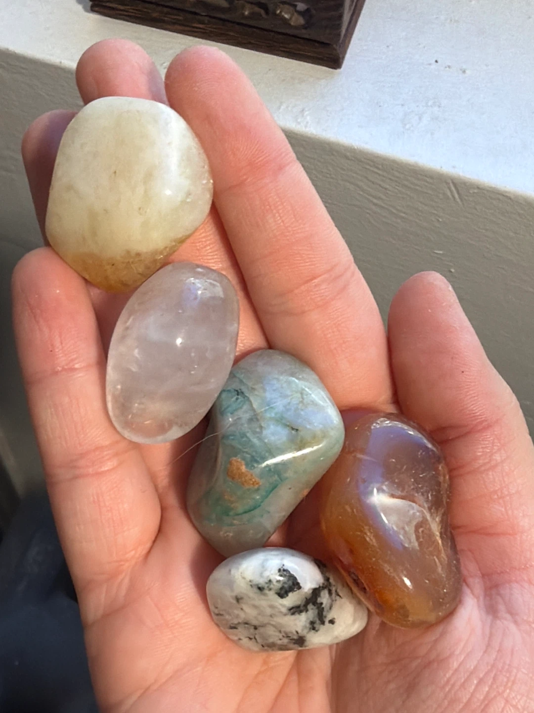 Gemstone Collection in a Small Wooden Display Box - photo 5