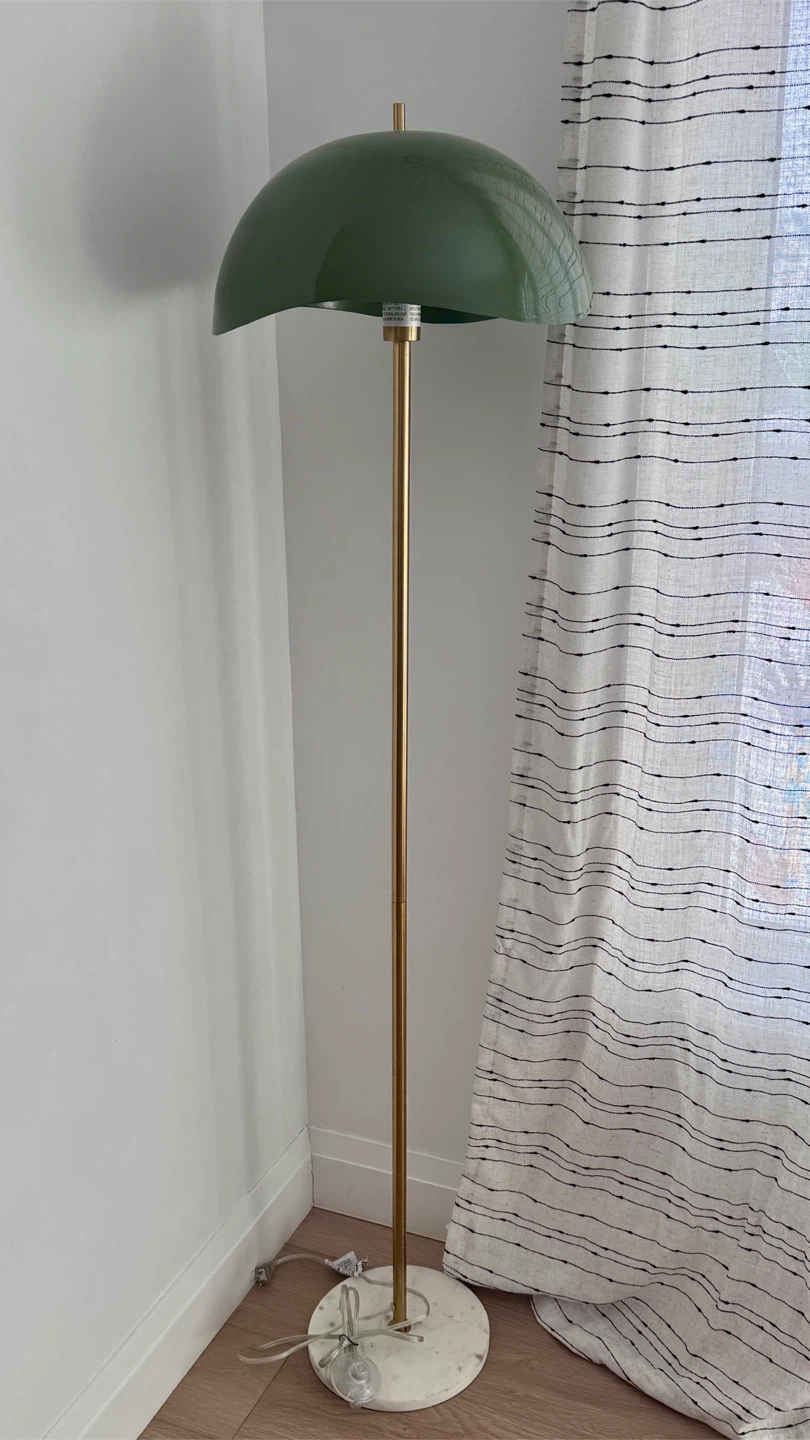 Green Dome Floor Lamp with Marble Base - photo 2