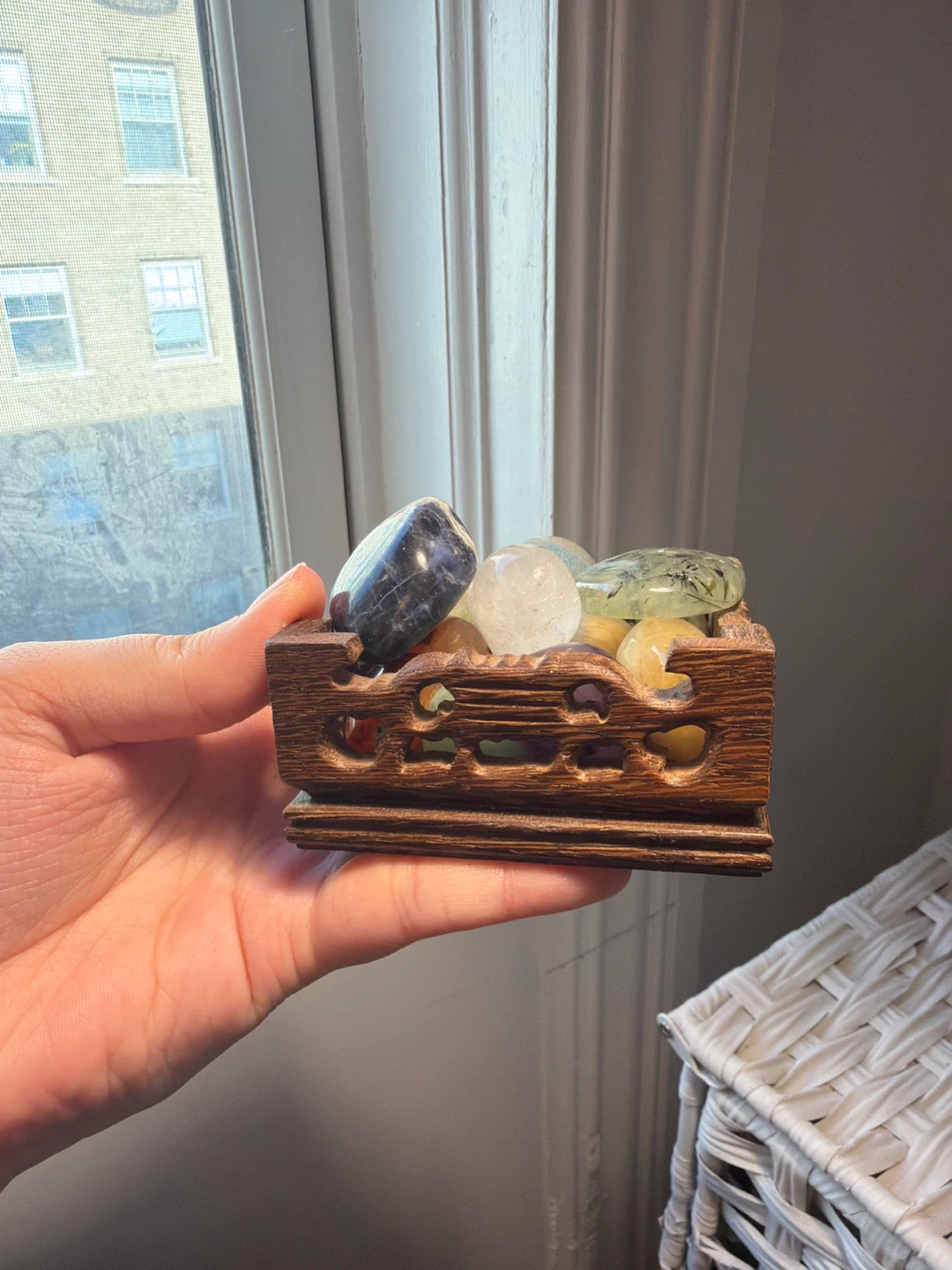 Gemstone Collection in a Small Wooden Display Box - photo 3