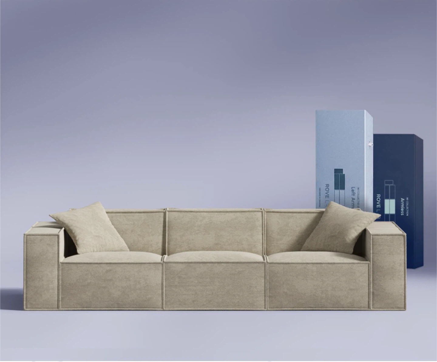 Rove Lab - M1 3-Seater Modular Sofa (Silicon Sand) BNIB