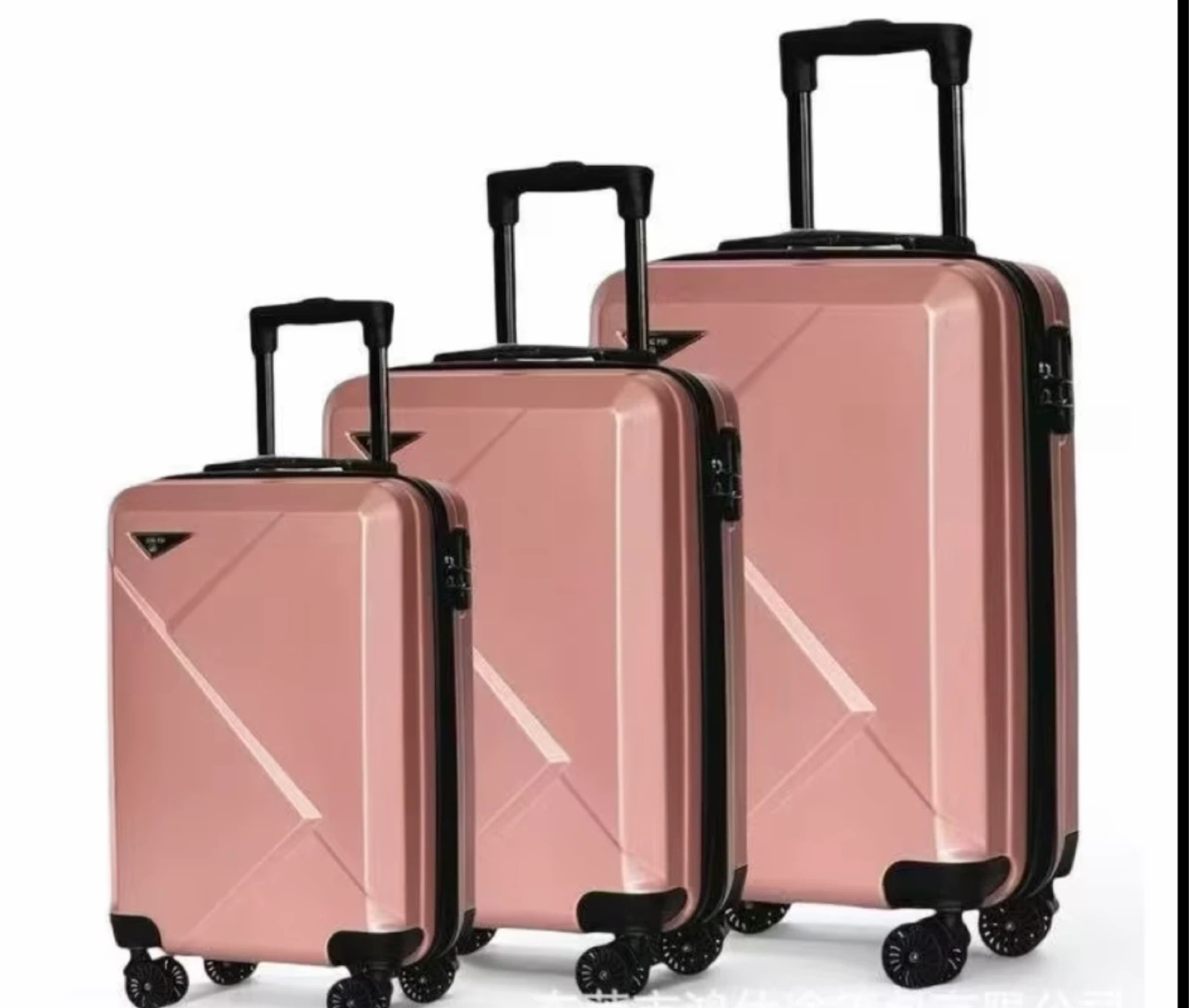 Rose Gold Luggage 3 piece Set (20", 24", 28")