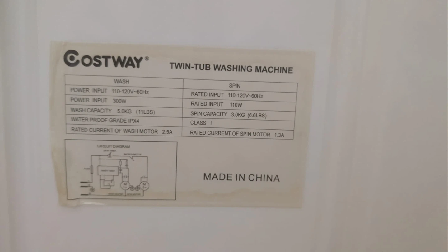 Costway Twin-Tub Washing Machine - photo 3