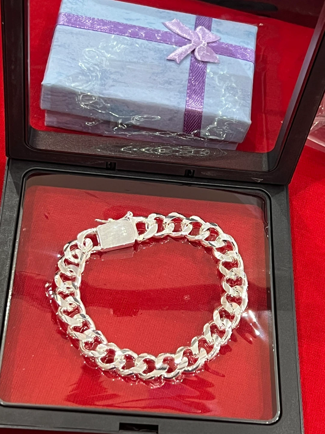 Sterling Silver 925 Cuban Link Chain Bracelet