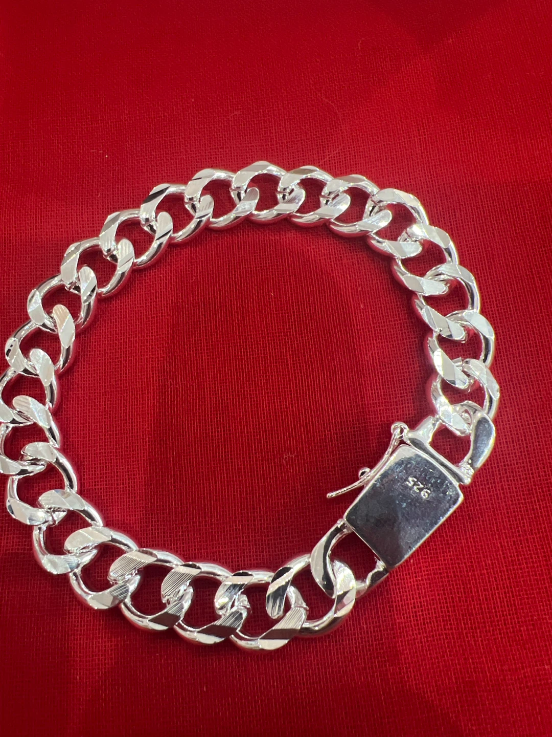 Sterling Silver 925 Cuban Link Chain Bracelet - photo 2