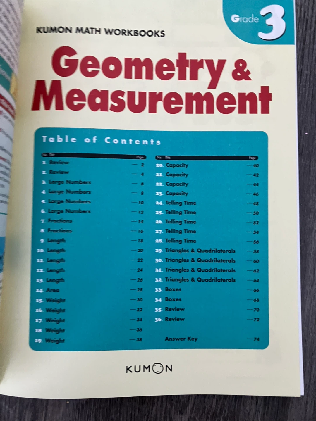 Kumon Grade 3 Geometry & Measurement Math Workbook - photo 2