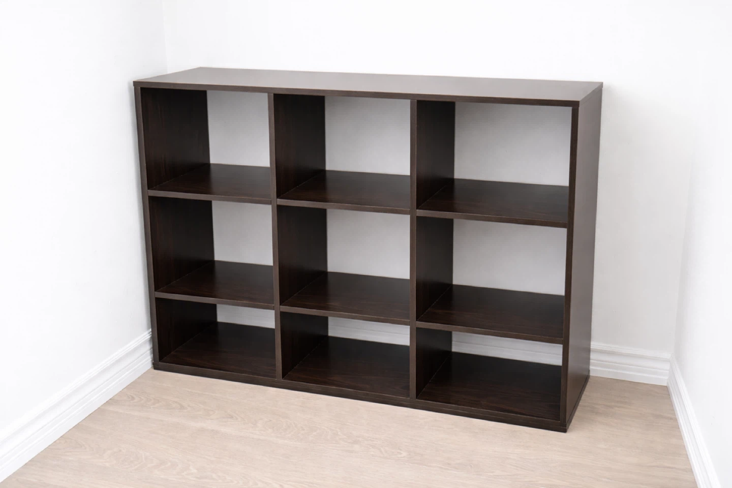 Dark Brown 9-Cube Storage Shelf