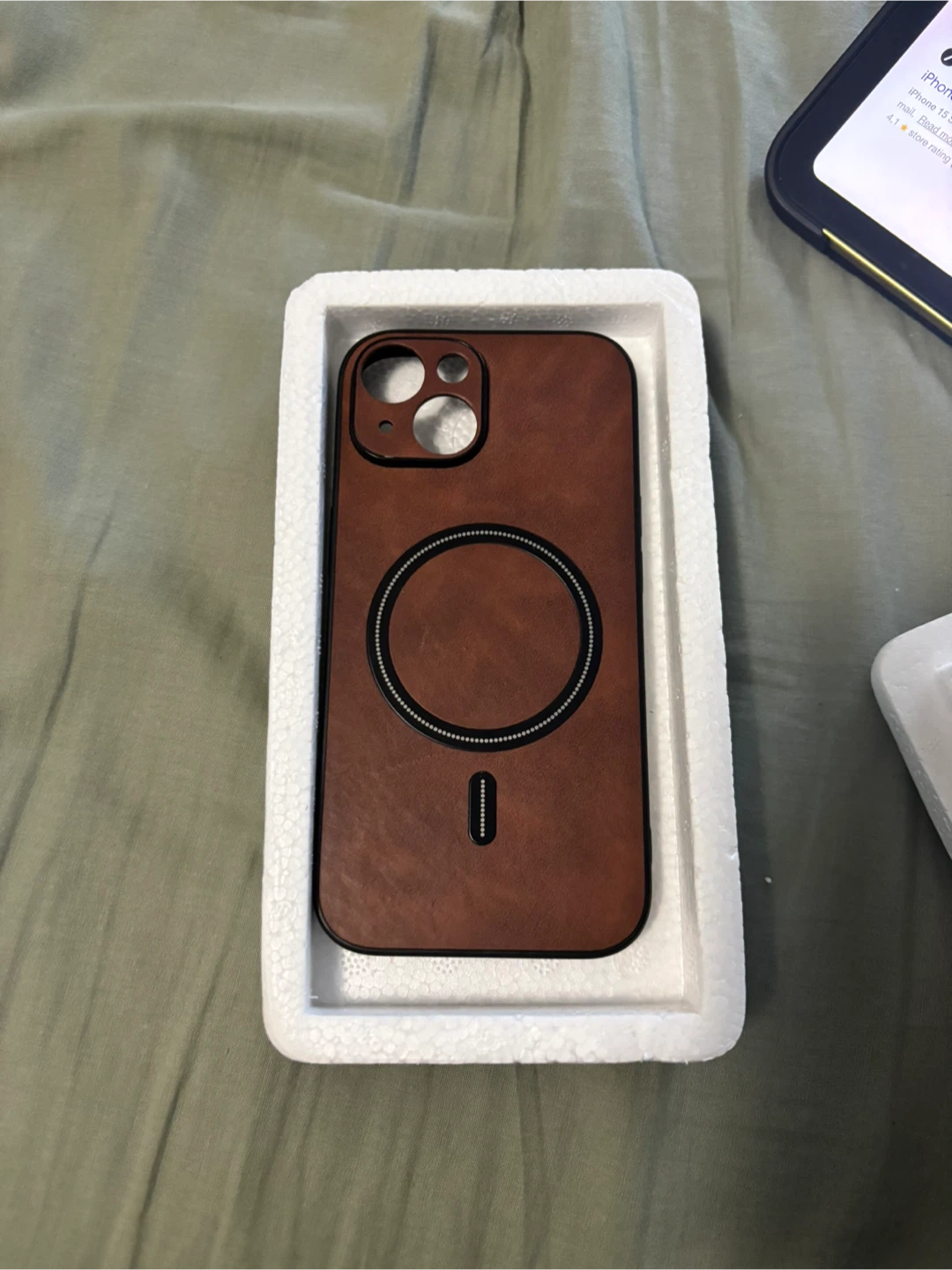 iPhone 15 Brown Magnetic Phone Case