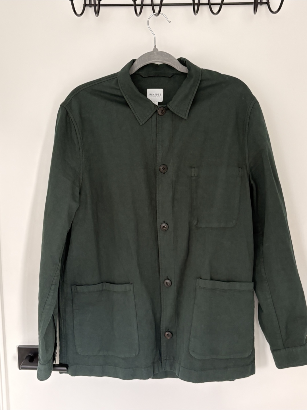 Sunspel Men's Dark Green Chore Jacket Size Medium