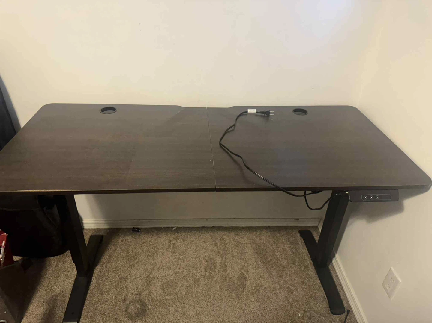 Adjustable Standing Desk - Dark Wood
