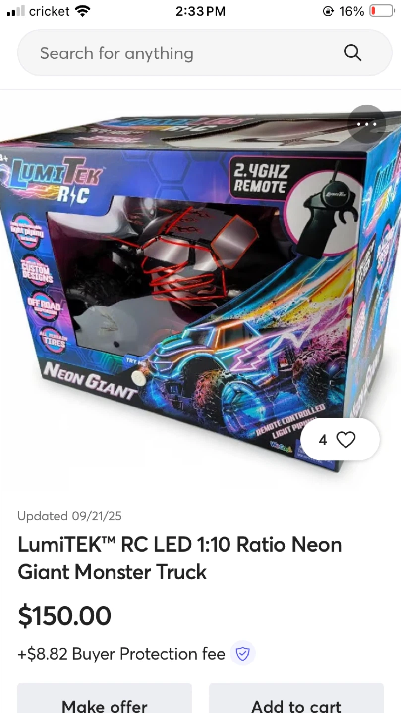 LumiTek RC Neon Giant Monster Truck - photo 4