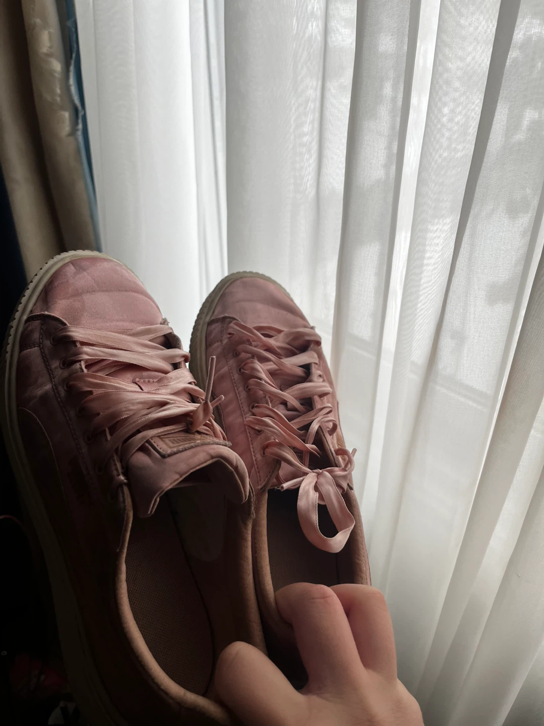 Puma Basket Platform Satin Pink Sneakers - photo 3
