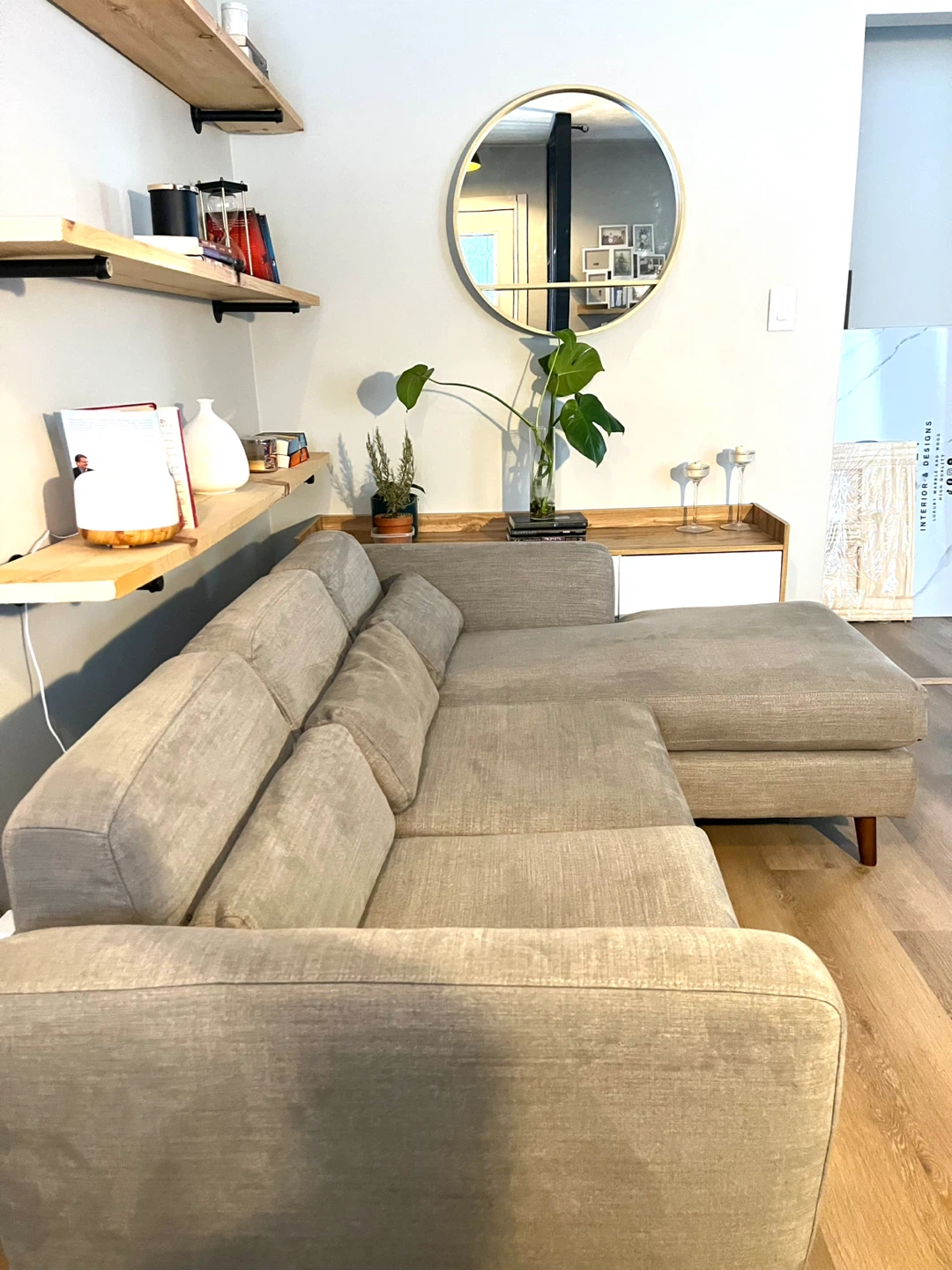Structube Sectional Sofa - Grey(Like new) - photo 2