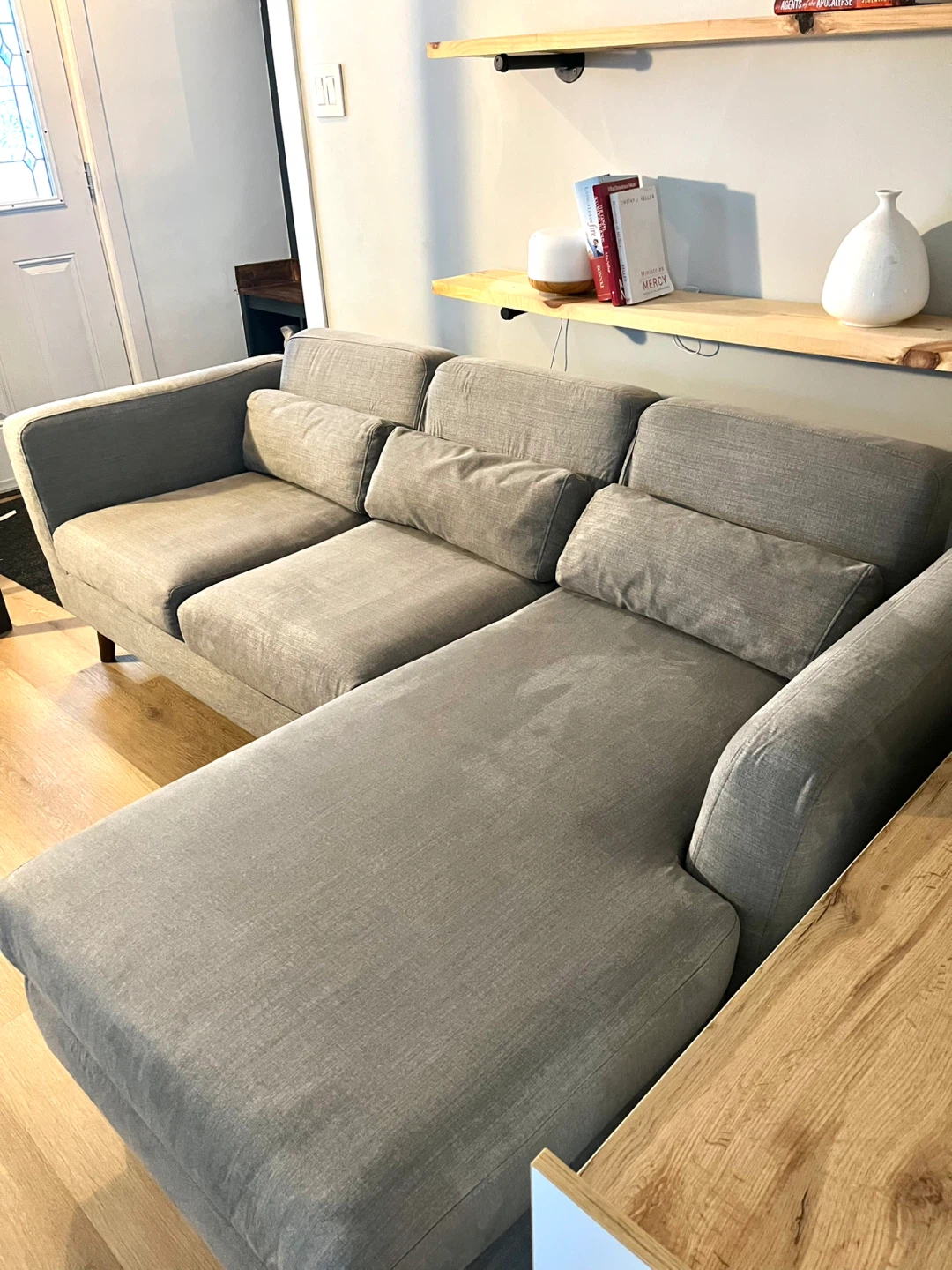 Structube Sectional Sofa - Grey(Like new) - photo 3