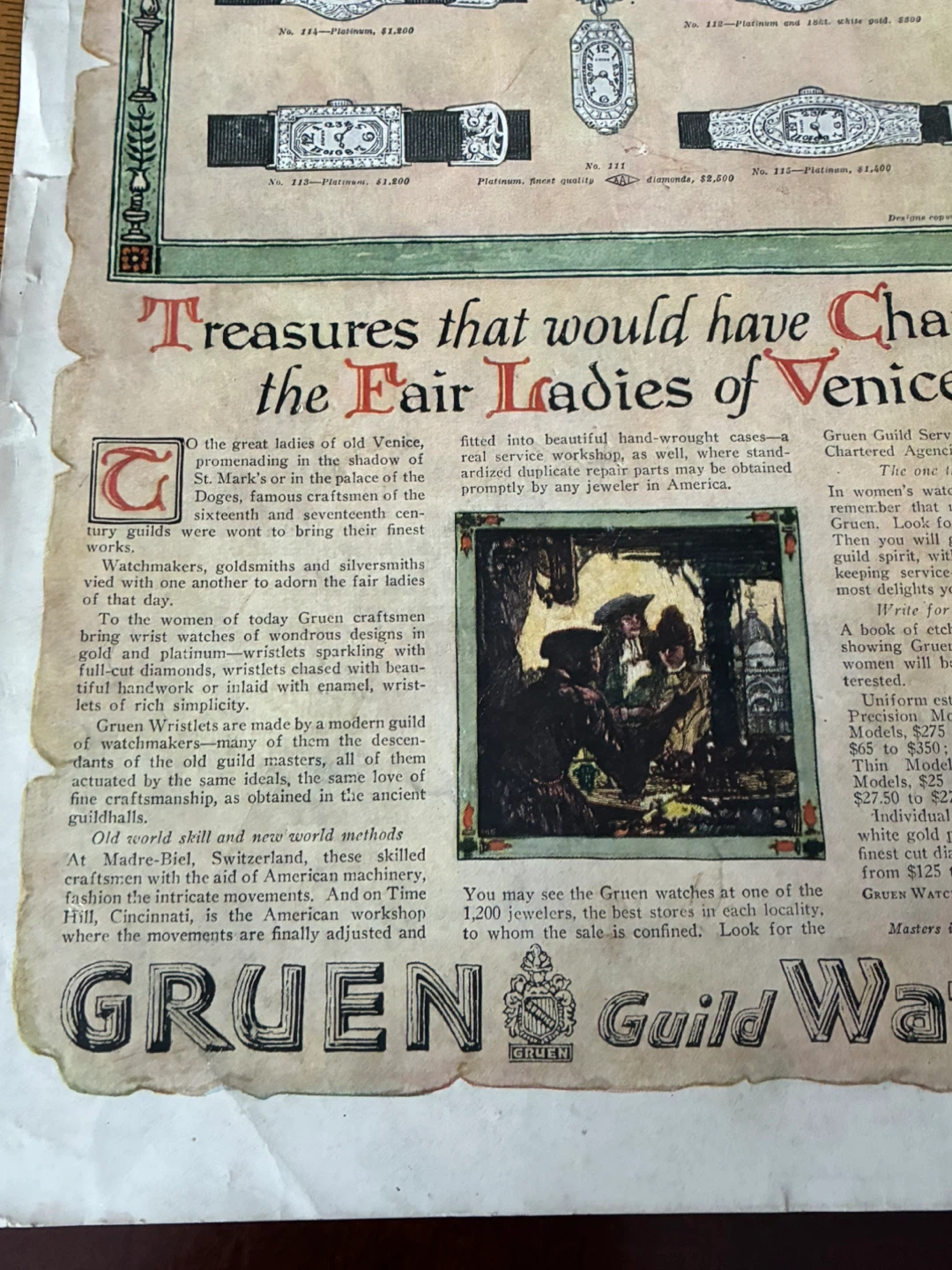 1920s art deco Gruen Guild Watches Ad watch jewelry vintage - photo 4
