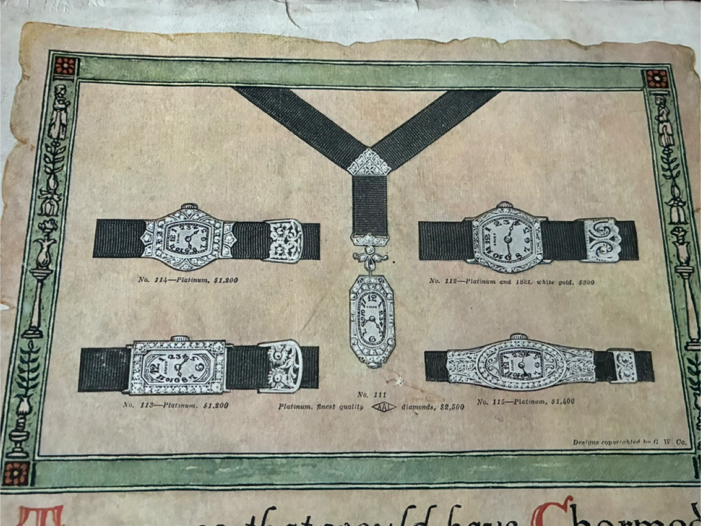 1920s art deco Gruen Guild Watches Ad watch jewelry vintage